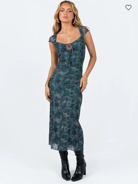 Princess Polly | Motel Lunama Dress Tonal Blue Paisley